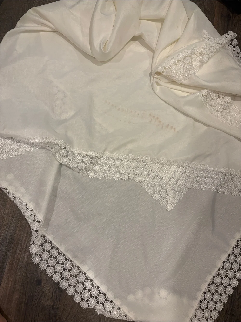 Free in any bundle lace Table cloth Cream Lace-Trim